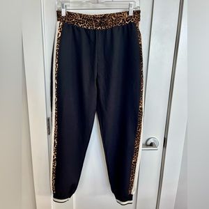 Zara joggers black with animal print detail S
